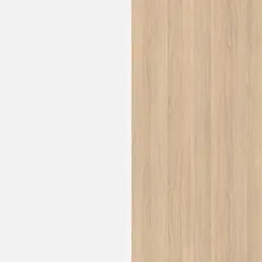 PA01PA18 - White melamine/Natural oak edging