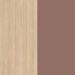 PA18HA29 - Natural oak melamine/Terraccota edging