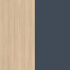 PA18HA28 - Natural oak melamine/Graphite blue edging