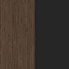 PA10PA05 - Dark walnut melamine / Black edging